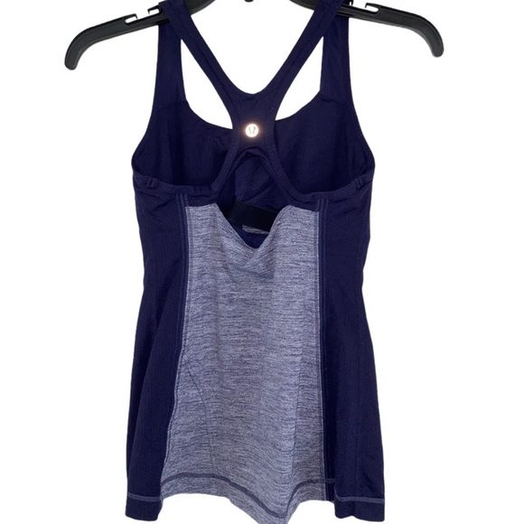 Lululemon Racerback Tank Blue and Gray Flattering - Picture 6 of 8
